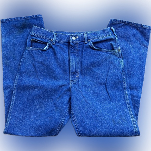 Vintage 90s Lee Riders Dark Classic Wash Denim Jeans Men’s Size 34x32 - Picture 1 of 8